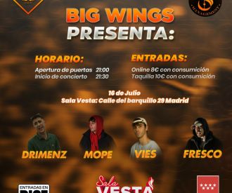 Big Wings presenta: Drimenz, Mope, Vies y Fresco