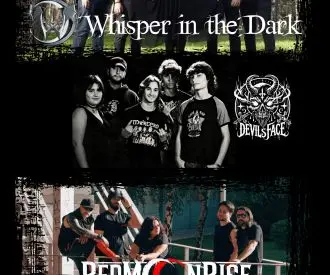 Whisper in the Dark + red Moon Rise + Devils Face