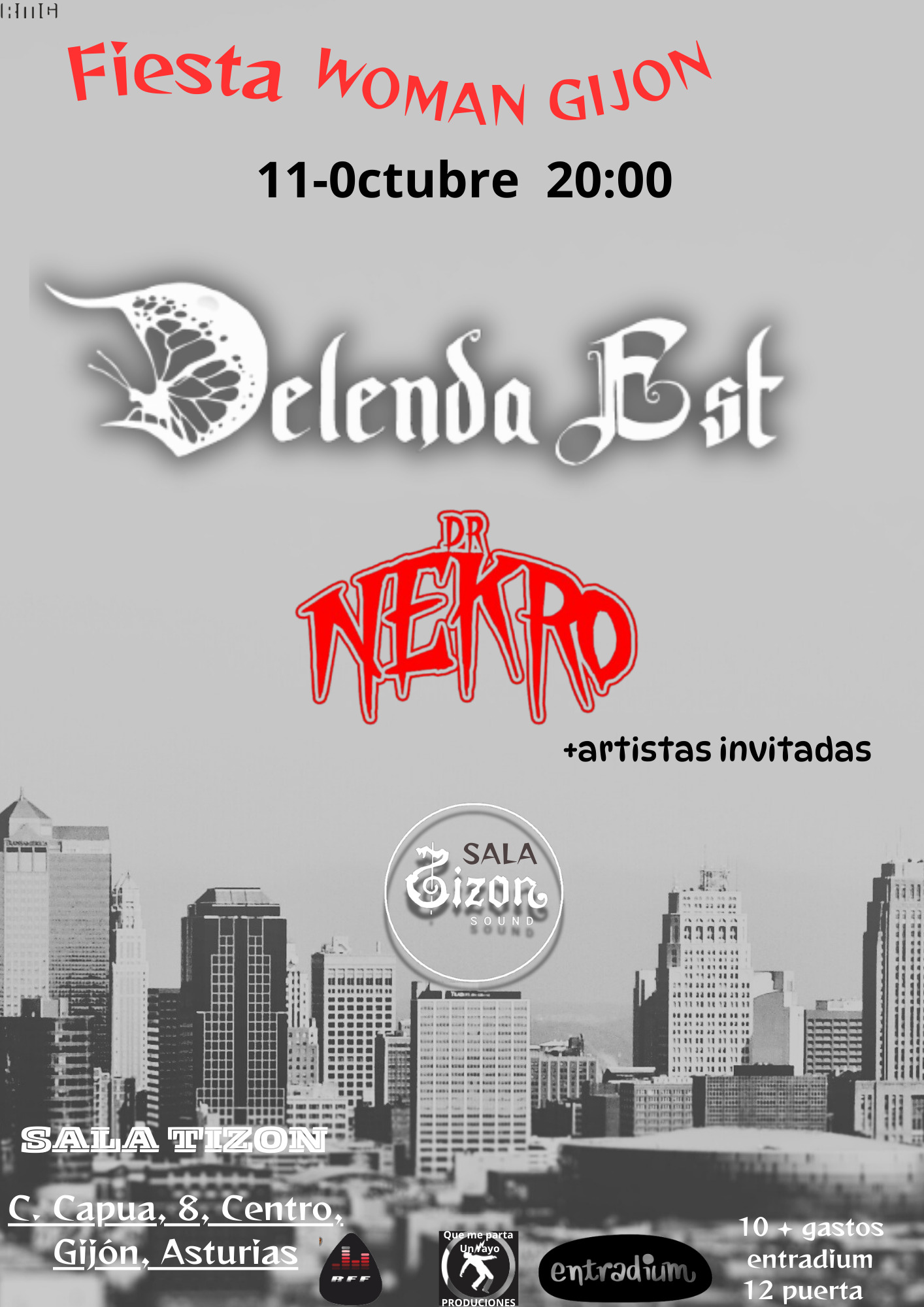 Entradas Delenda Est + DR Nekro en Tizón Sound el 11 de Octubre