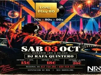 Tardeo 70s 80s 90s Long Play 80 en NIX BCN 