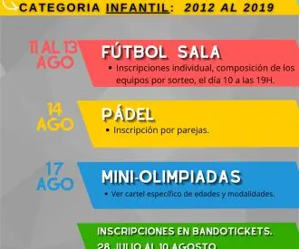 Torneos Infantiles Agosto