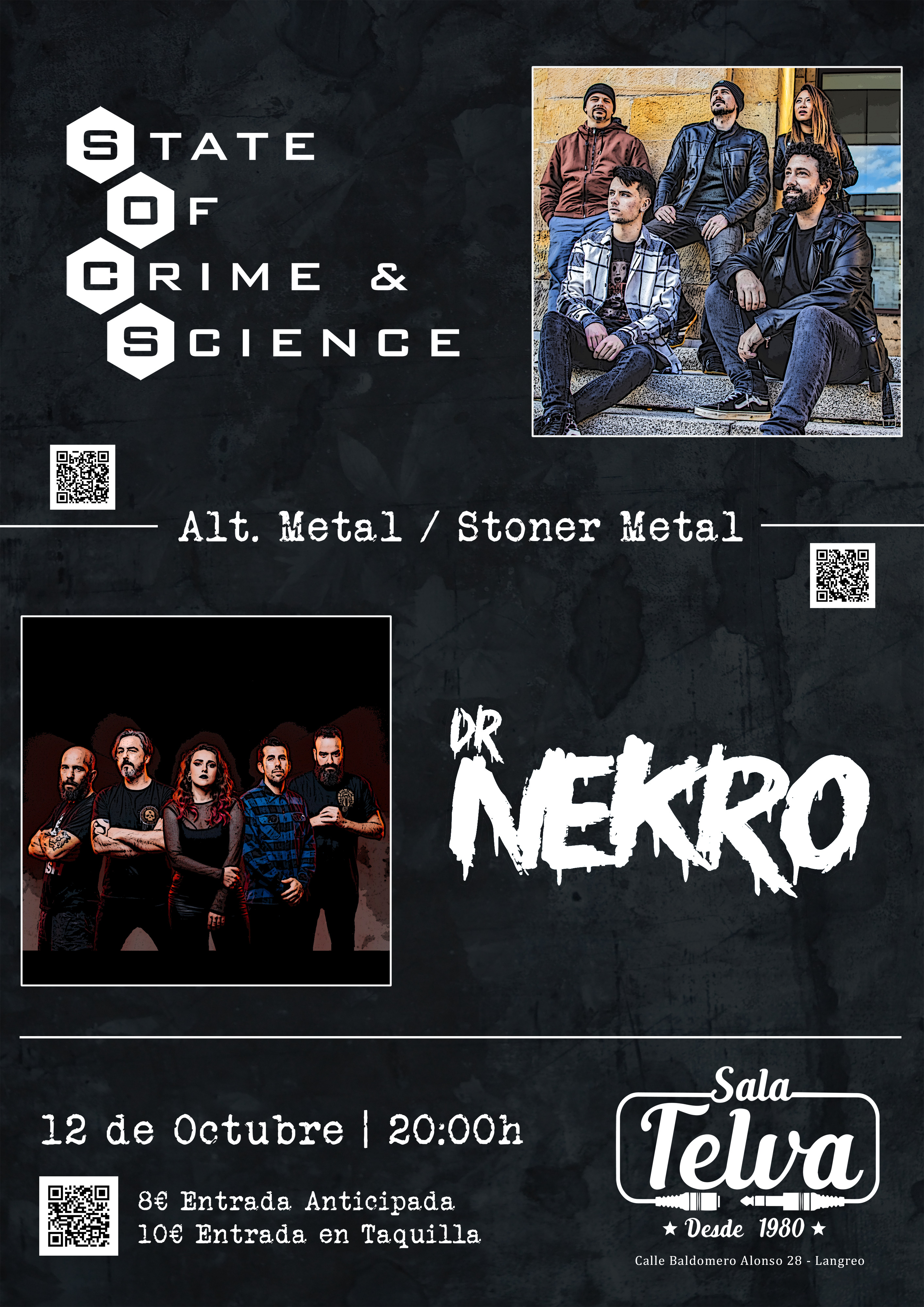Entradas SOCS + Dr. Nekro en Sala Telva el 12 de Octubre