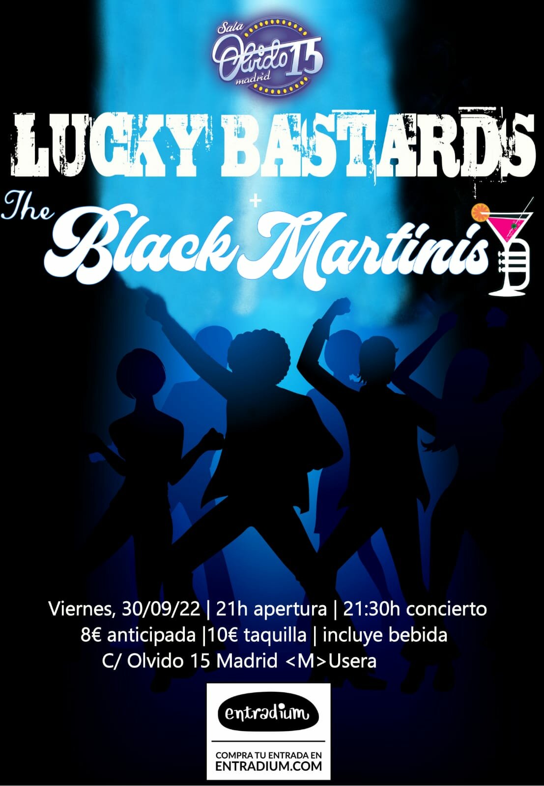 Entradas The Black Martinis & Lucky Bastard en Cafe La Palma
