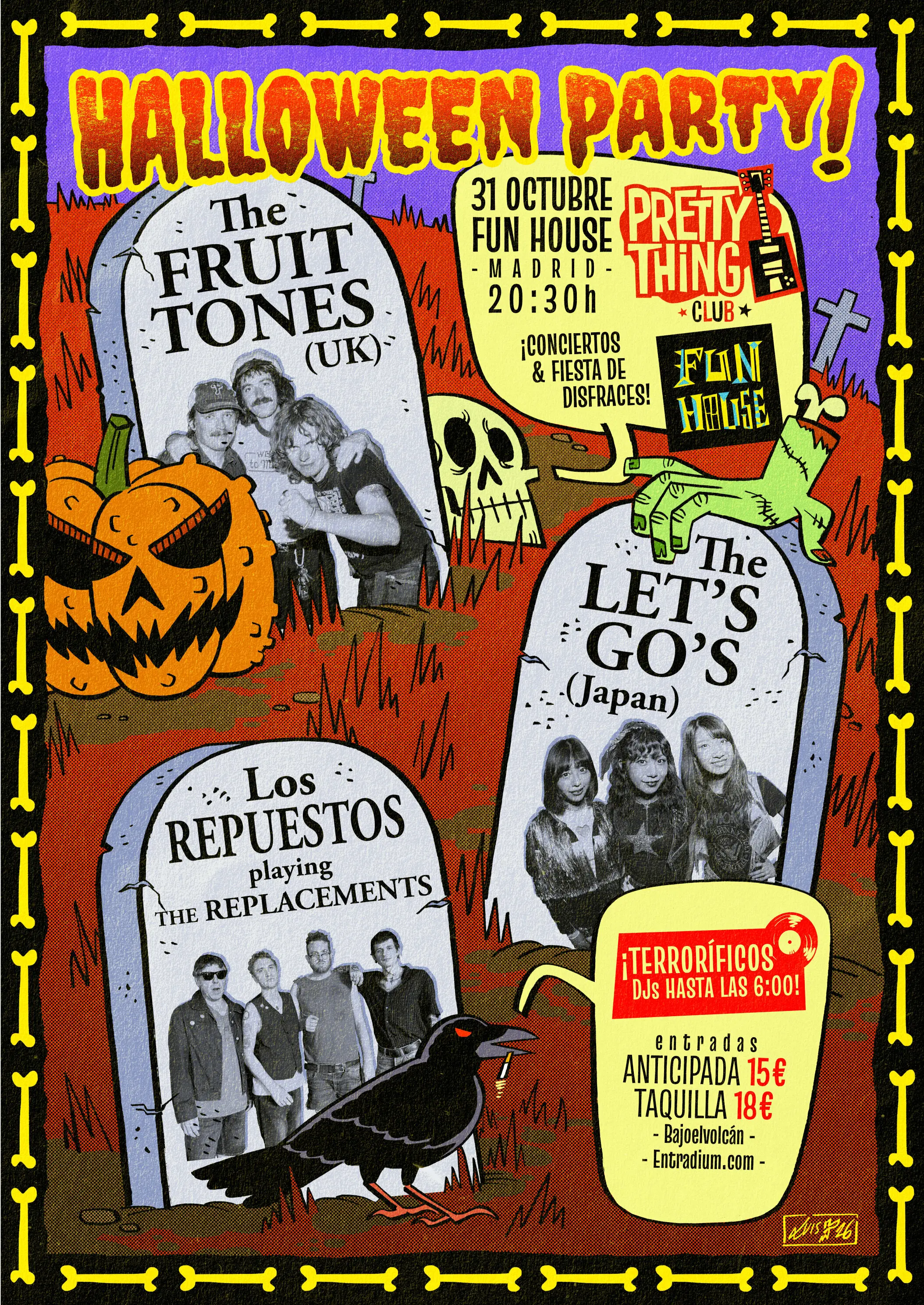 Halloween! Fruit Tones + The Let's Go's + Los Repuestos