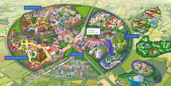 Mapa DisneyLand París
