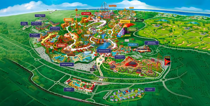 Mapa PortAventura World Mapa PortAventura World